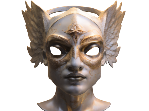 Seraphic Winged Mask 3D Modell