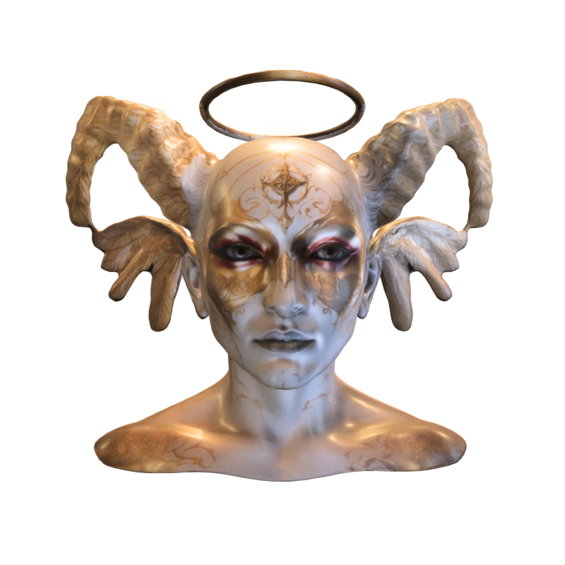 Celestial Demon Mask Bus Modello 3D .c4d .max .obj .3ds .fbx .stl .blend