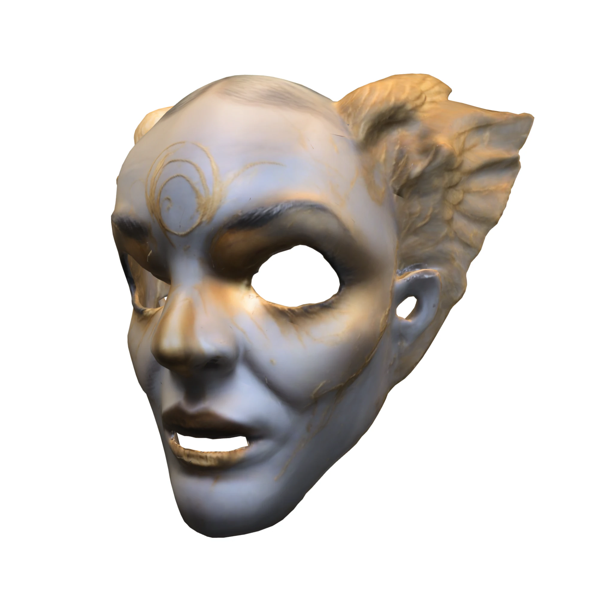 Arcane Spirit Mask Dark Fantasy 3D Model .c4d .max .obj .3ds .fbx .stl .blend 