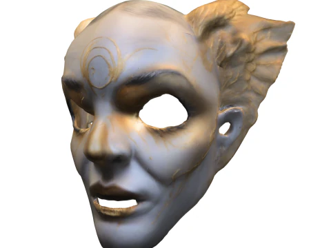 M&aacute;scara de esp&iacute;ritu arcano Fantas&iacute;a oscura Modelo 3D