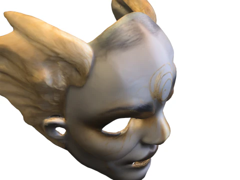 Arcane Spirit Mask Dark Fantasy 3D Model