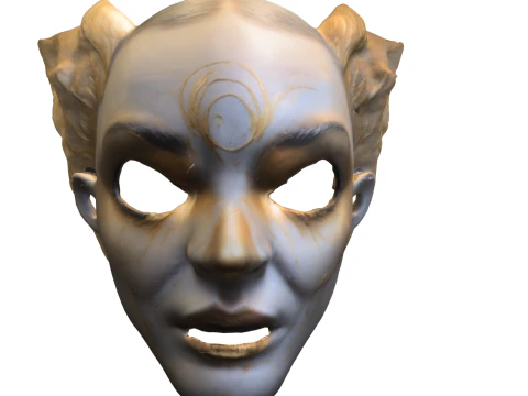 Arcane Spirit Mask Dark Fantasy 3D Model