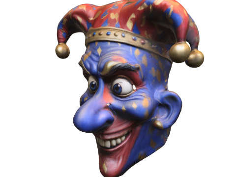 Maniac Jester Mask 3D Model