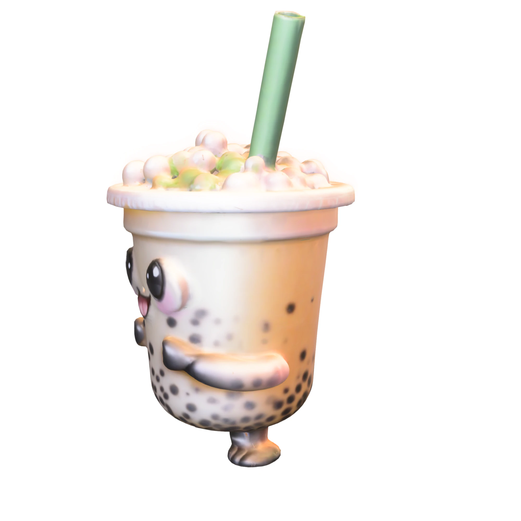 Bubble Tea Buddy Cute 3D Model .c4d .max .obj .3ds .fbx .stl .blend