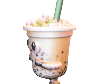 Bubble Tea Buddy Cute 3D 모델
