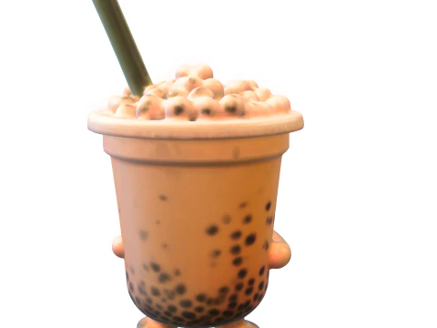 Bubble Tea Buddy Cute 3D Model