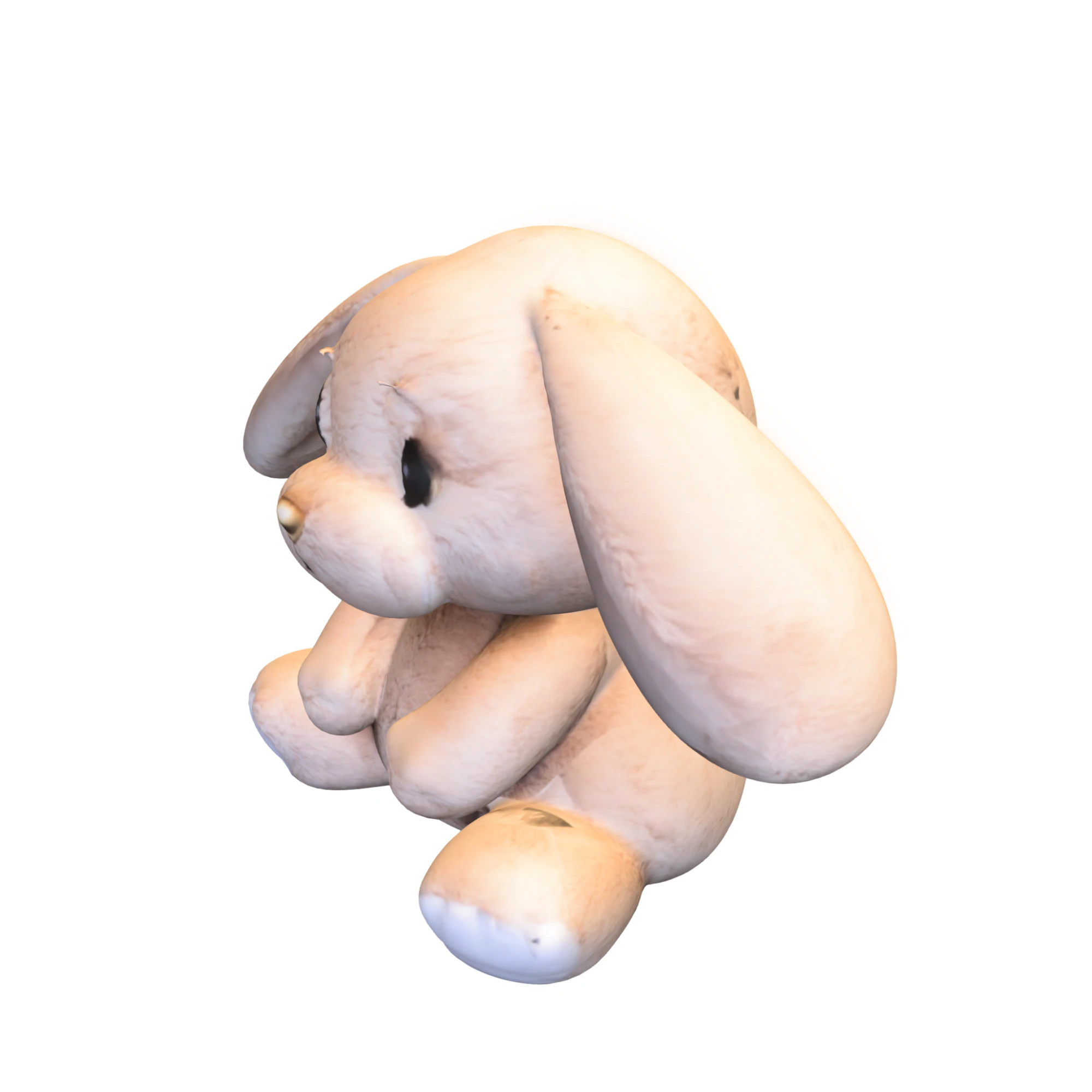 Floppy Bunny Plush 3D Model .c4d .max .obj .3ds .fbx .stl .blend 