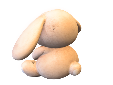 Floppy Bunny Plush Model 3D