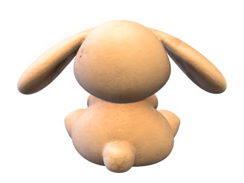 Floppy Bunny Plush Model 3D