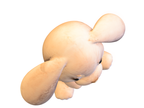 Floppy Bunny Plush Model 3D