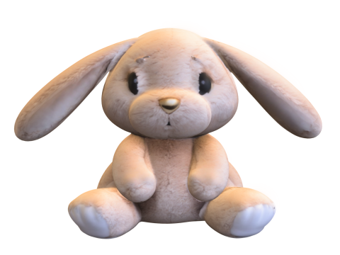 Floppy Bunny Plush Model 3D