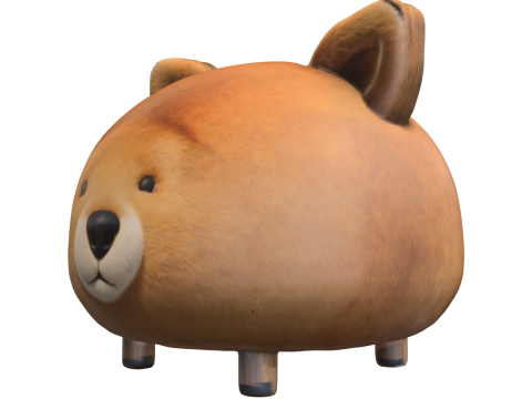 Chonk Shiba Plush 3D Модель