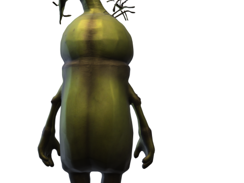 Creepy Grin Goblin Stylized Halloween Model 3D