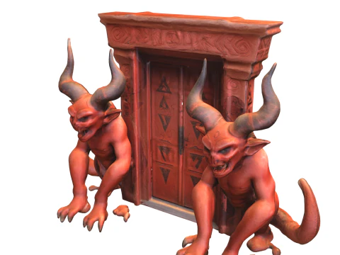 Ingresso della Porta Demoniaca dei Guardiani dell'Inferno Modello 3D