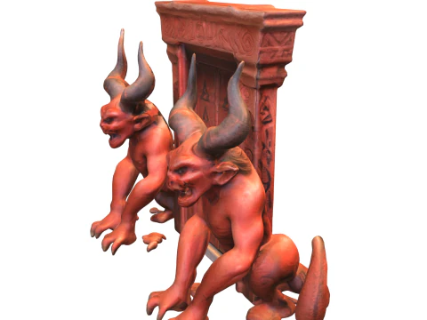Hellgate Guardians Demonic Gate Entrance 3D Model