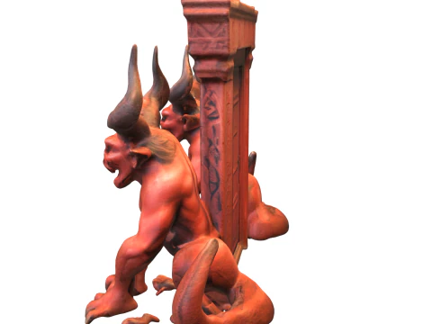 Hellgate Guardians Demonic Gate Entrance 3D Model