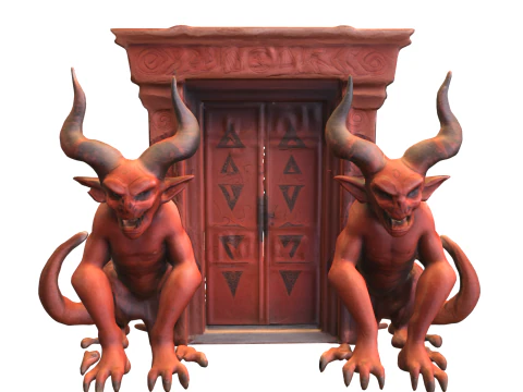 Hellgate Guardians Demonic Gate Entrance 3D Model