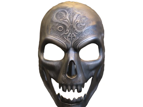 M&aacute;scara de calavera adornada Modelo 3D