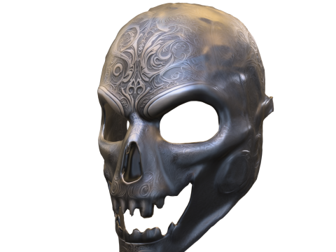 Ornate Skull Mask 3D 模型