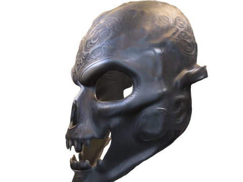 Ornate Skull Mask 3D 模型