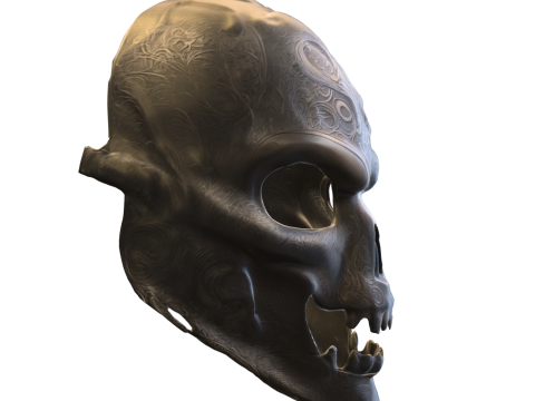 Ornate Skull Mask 3D 模型