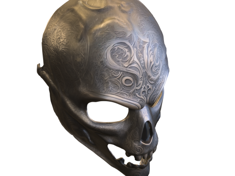 Ornate Skull Mask 3D 模型