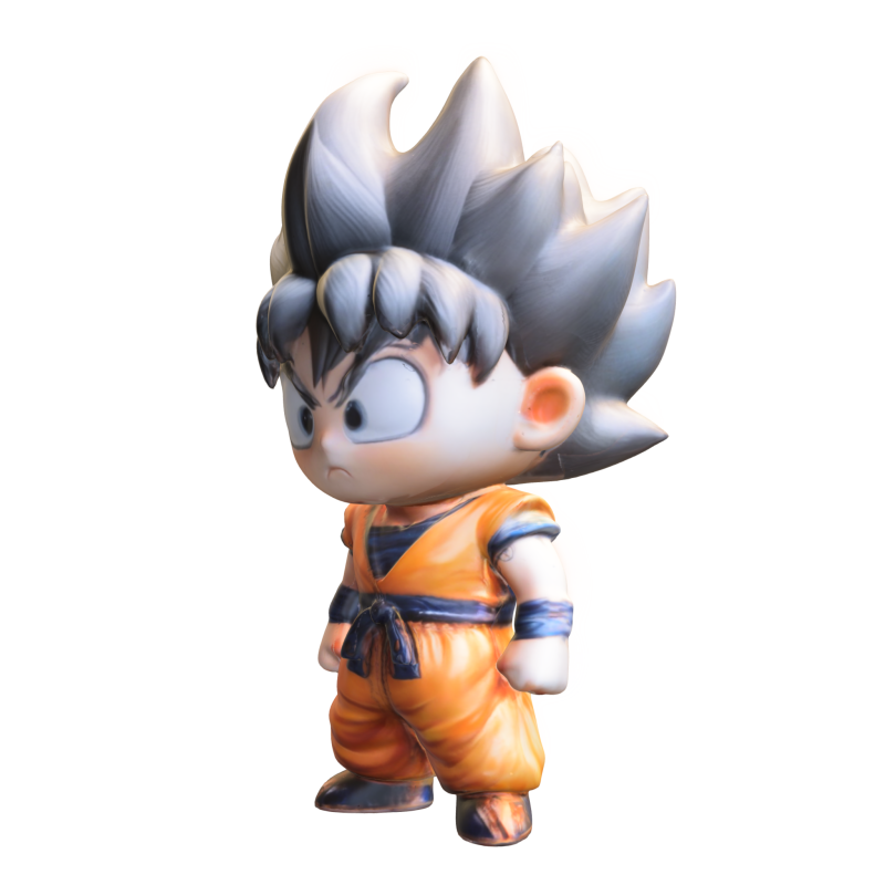 Chibi Saiyan Fighter Stylized Anime Hero 3D Model .c4d .max .obj .3ds .fbx .stl .blend 