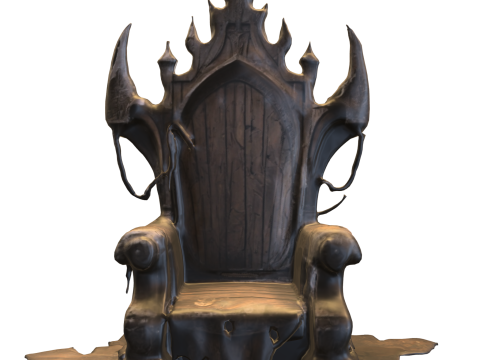 Dark Demon Throne Cursed Gothic Chair 3D मॉडल