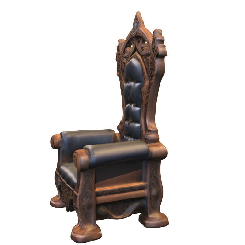 Gothic Royal Throne Modèle 3D .c4d .max .obj .3ds .fbx .stl .blend