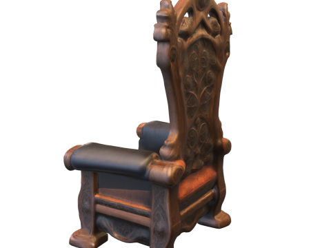 Gothic Royal Throne Modèle 3D