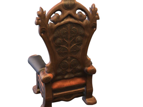 Gothic Royal Throne 3D Model