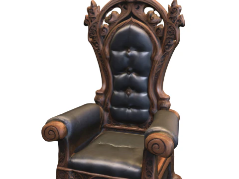Gothic Royal Throne 3D Model