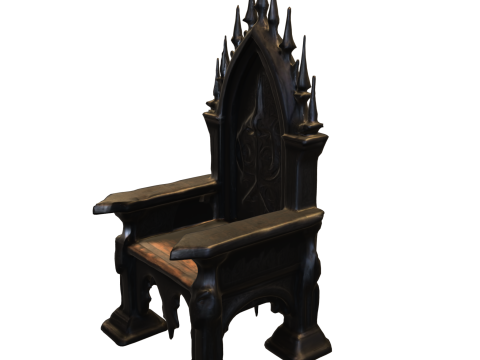 Dark Gothic Throne Model 3D