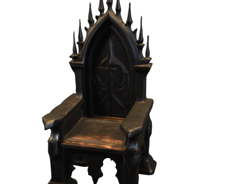 Dark Gothic Throne 3D Model