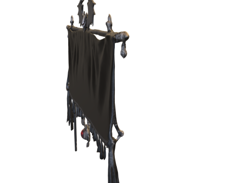 Dark Bat Banner Gothic Fantasy 3D Модель