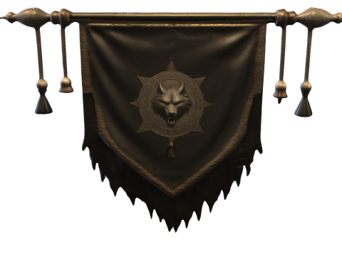 Wolf Crest Banner 3D Модель
