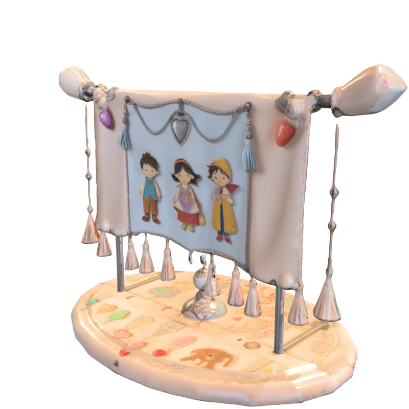 Fairy Tale Storybook Banner 3D Model .c4d .max .obj .3ds .fbx .stl .blend