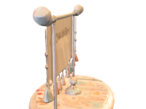 Fairy Tale Storybook Banner 3D Model