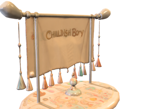 Fairy Tale Storybook Banner 3D Model