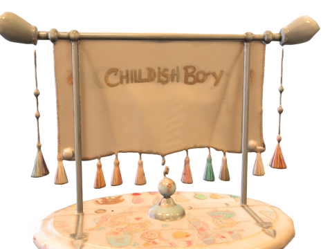 Fairy Tale Storybook Banner 3D Model
