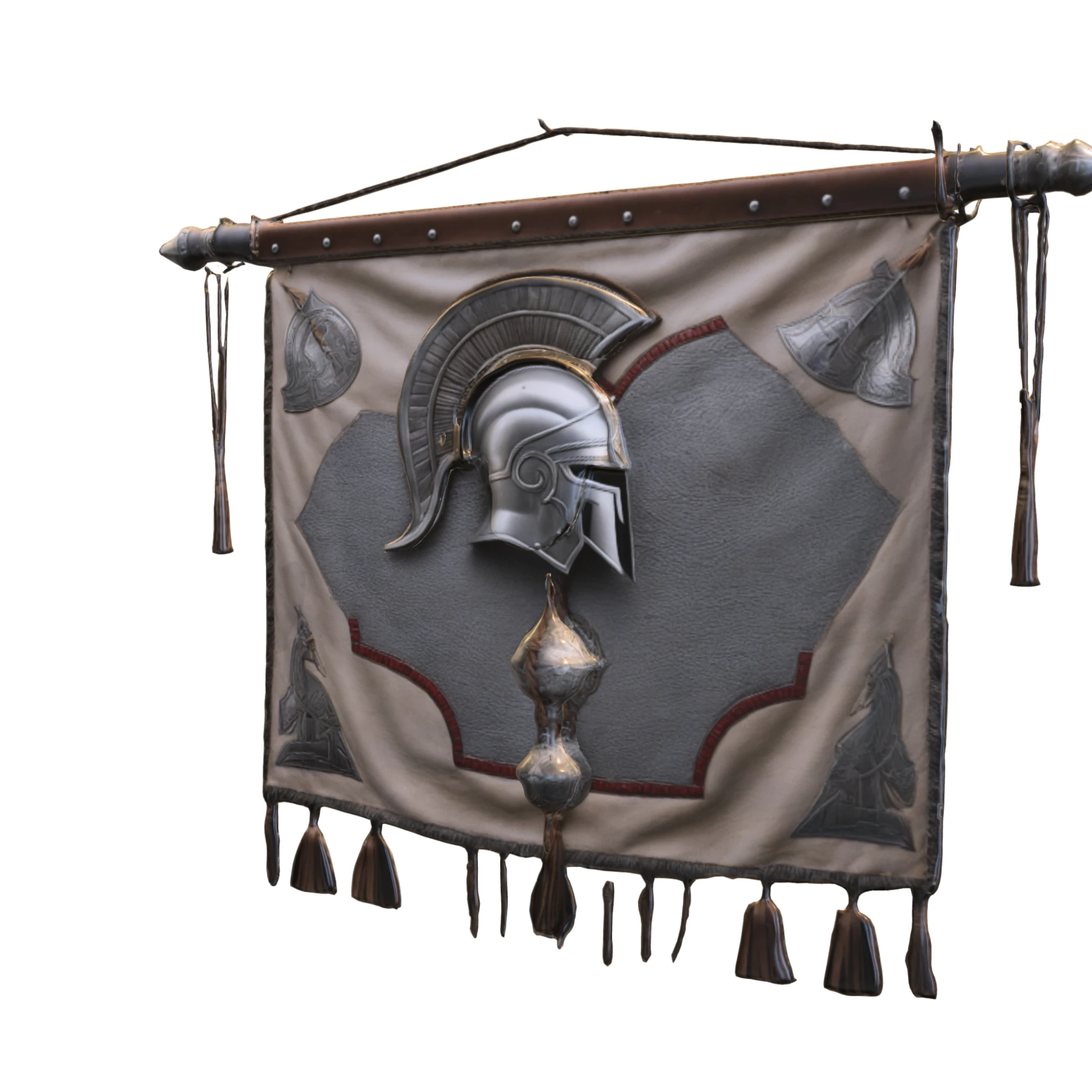 Roman Legion War Banner Ancient Spartan Flag 3D Model .c4d .max .obj .3ds .fbx .stl .blend
