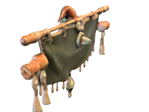 Fantasy Gnome Wall Banner Modelo 3D