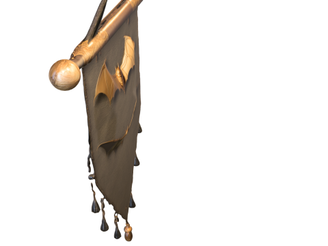 Dark Dragon Wall Banner Modelo 3D