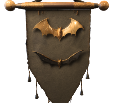 Dark Dragon Wall Banner Modelo 3D