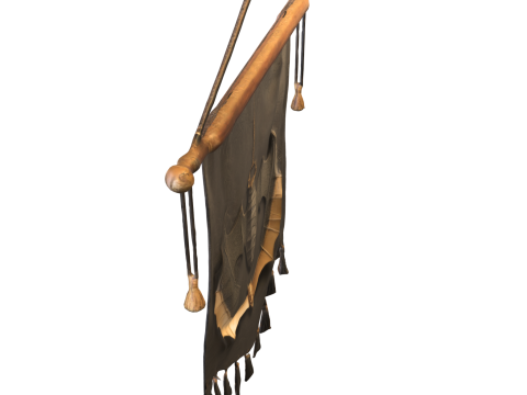 Gothic Bat Wall Banner 3D Модель