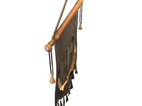 Gothic Bat Wall Banner 3D Model