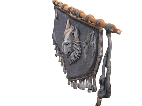 Kurt Klanı Afiş Kabile Fantezi Duvar Dekorasyonu 3D Model