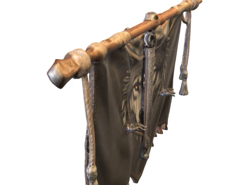Wolf Spirit Banner 3D Model