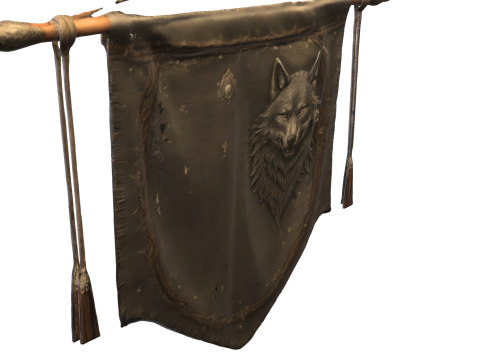 Tribal Wolf Spirit Banner 3Dモデル