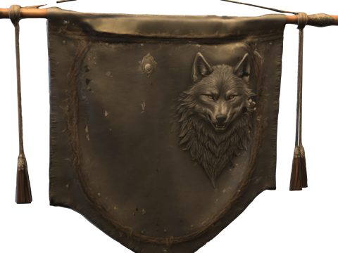 Tribal Wolf Spirit Banner 3Dモデル